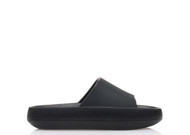 Παντόφλες μαύρες λάστιχο ΜΑΥΡΟ - Tsoukalas - 