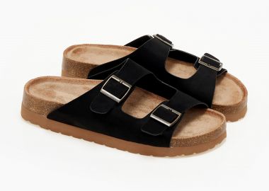 Παντόφλες με διπλές τόκες - Μαύρο - Issue - 