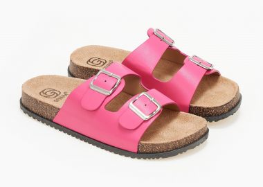 Παντόφλες με δύο τόκες - Φούξια - Issue - 