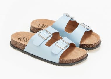 Παντόφλες με δύο τόκες - Μπλε - Issue - 