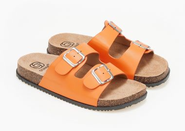 Παντόφλες με δύο τόκες - Πορτοκαλί - Issue - 