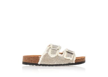 Παντόφλες με φάσα από στρας ΜΠΕΖ - Tsoukalas - 