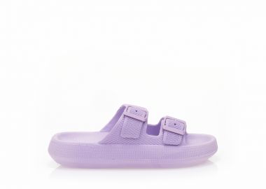 Παντόφλες μωβ λάστιχο με ρυθμιζόμενη φάσα ΜΩΒ - Tsoukalas - 