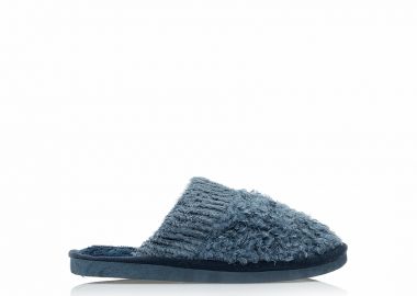 Παντόφλες μπλε γούνινες ΜΠΛΕ - Tsoukalas - 