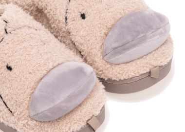 Παντόφλες πούρο γούνινες με σχέδιο πάπια ΠΟΥΡΟ - Tsoukalas - 