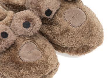 Παντόφλες πούρο με γούνα σχέδιο monkey ΠΟΥΡΟ - Tsoukalas - 
