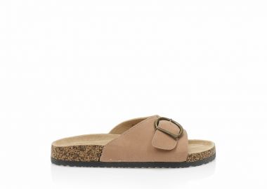 Παντόφλες ροζ σουέτ με ρυθμιζόμενη φάσα ΡΟΖ - Tsoukalas - 