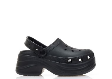 Παντόφλες σαμπό μαύρες λάστιχο ΜΑΥΡΟ - Tsoukalas - 