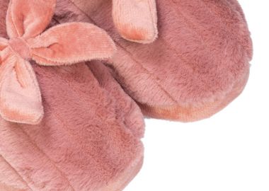 Παντόφλες σάπιο μήλο σουέτ με φιόγκο ΣΑΠΙΟ ΜΗΛΟ - Tsoukalas - 