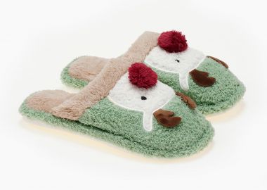 Παντόφλες ταρανδάκια - Πράσινο - Issue - 