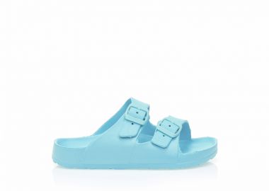 Παντόφλες τιρκουάζ λάστιχο με ρυθμιζόμενη φάσα ΤΥΡΚΟΥΑΖ - Tsoukalas - 