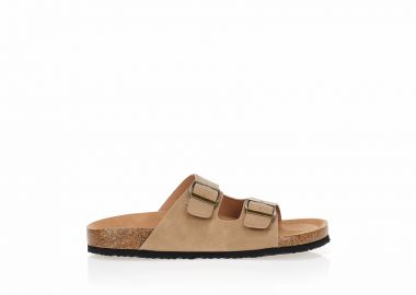 Παντόφλες TSOUKALAS μπεζ με διπλή ρυθμιζόμενη φάσα ΜΠΕΖ - Tsoukalas - 