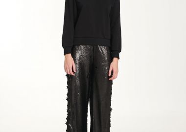 Pants In Black Sequin - Cutcuutur - 
