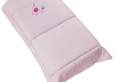 Πάπλωμα Βαμβακερό Κούνιας 110x160εκ. Elephant Ροζ 60221 - Ο Κόσμος του Μωρού - 