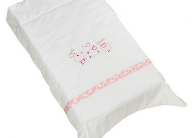 Πάπλωμα Βαμβακερό Λίκνου 70x100εκ. Sheep Ροζ 65291 - Ο Κόσμος του Μωρού - 