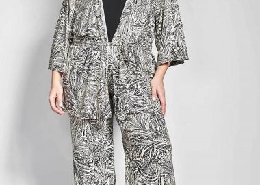 Parabita γυναικεία παντελόνα με floral print - 012610200413 Εκρού - PARABITA - 