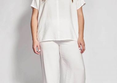 Parabita γυναικείο παντελόνι cropped - 012610295797 Εκρού - PARABITA - 