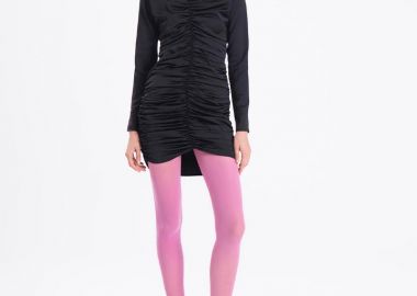 Parles γυναικείο σατέν φόρεμα με σούρες - SOU - 