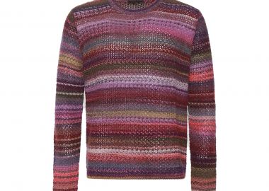 PASINI Ανδρικό Πολύχρωμο Multicolor Ribbed Knit Sweater - PASINI - 