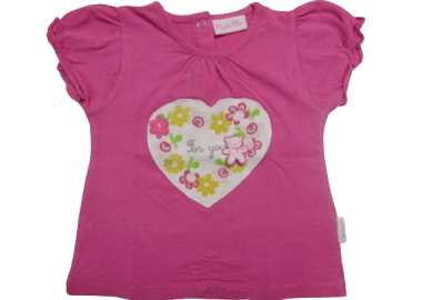 PASTELLO ΒΡΕΦΙΚΟ ΚΟΝΤΟΜΑΝΙΚΟ T-SHIRT 1618 - φούξια ΦΟΥΞΙΑ - PASTELLO - 