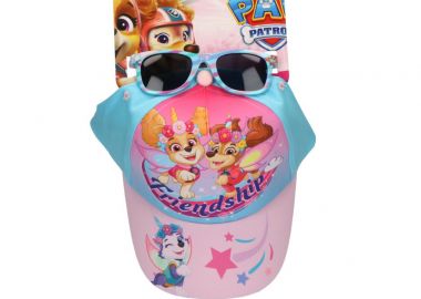 Paw Patrol Friendship σετ γυαλιών ηλίου και καπέλου μπέιζμπολ με UV 400 Ροζ - Paw Patrol - 