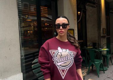 Peanuts γυναικείο φούτερ μπορντό - SOU - 