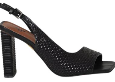 Πέδιλα Capodarte Με Ιδιαίτερο Τακούνι & Εφέ Πλέξης 4015567-PRETO Γυναικείο - Capodarte - 