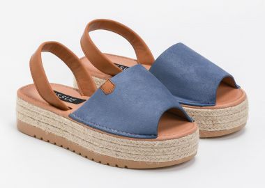 Πέδιλα flatform - Μπλε Ραφ - Issue - 