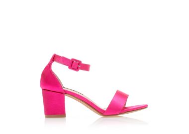 Πέδιλα φούξια σατέν με λουράκι ΦΟΥΞΙΑ - Tsoukalas - 