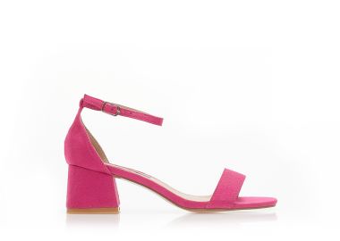 Πέδιλα φούξια σουέτ με φάσα ΦΟΥΞΙΑ - Tsoukalas - 