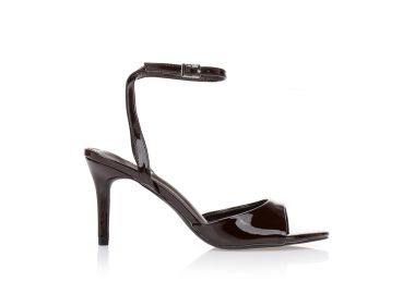 Πέδιλα καφέ με μπαρέτα στον αστράγαλο ΚΑΦΕ - Tsoukalas - 