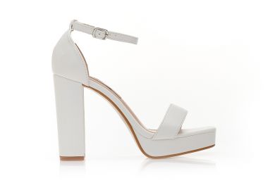 Πέδιλα λευκά δερματίνη με φάσα ΛΕΥΚΟ - Tsoukalas - 