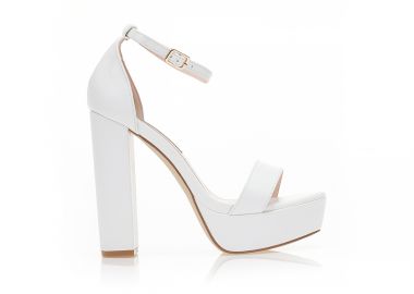 Πέδιλα λευκά δερματίνη με φιάπα ΛΕΥΚΟ - Tsoukalas - 