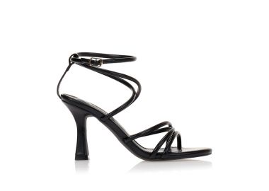 Πέδιλα μαύρα με πολλαπλά λουράκια ΜΑΥΡΟ - Tsoukalas - 