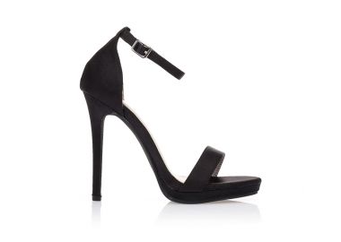 Πέδιλα μαύρα σατέν με μπαρέτα ΜΑΥΡΟ - Tsoukalas - 