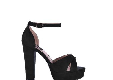 Πέδιλα μαύρα σουέτ χιαστί ΜΑΥΡΟ - Tsoukalas - 