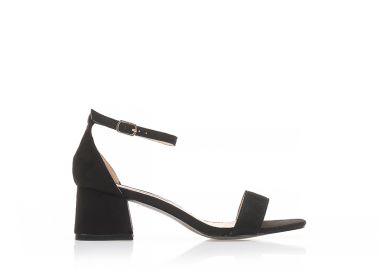 Πέδιλα μαύρα σουέτ με φάσα ΜΑΥΡΟ - Tsoukalas - 