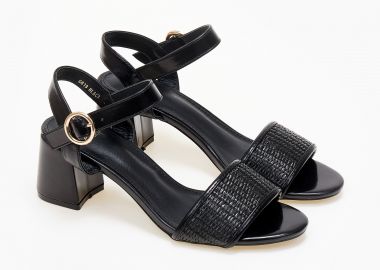 Πέδιλα με χοντρό τακούνι - Μαύρο - Issue - 