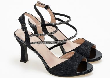 Πέδιλα με glitter - Μαύρο - Issue - 