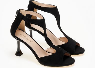 Πέδιλα με ιδιαίτερο τακούνι - Μαύρο - Issue - 