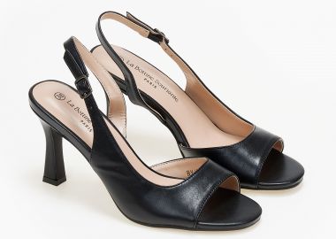 Πέδιλα με λεπτό τακούνι - Μαύρο - Issue - 