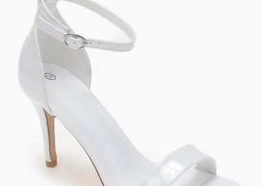 Πέδιλα με λεπτό τακούνι και κλειστή φτέρνα - Λευκό - Issue - 