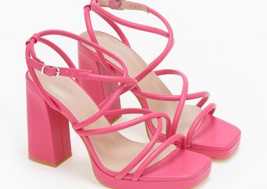 Πέδιλα με λουράκια και φιάπα - Φούξια - Issue - 