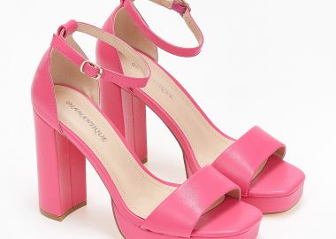 Πέδιλα με μπαρέτα και φιάπα - Ροζ - Issue - 