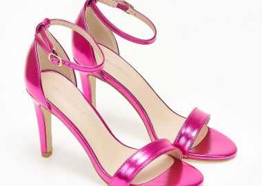 Πέδιλα με μπαρέτα και λεπτό τακούνι - Φούξια - Issue - 