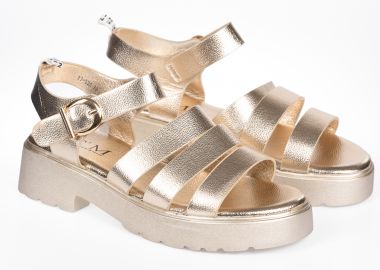 Πέδιλα με πολλαπλά λουράκια - Χρυσό - Issue - 