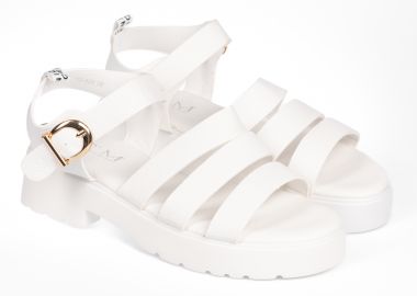 Πέδιλα με πολλαπλά λουράκια - Λευκό - Issue - 