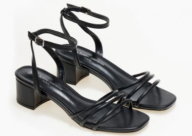 Πέδιλα με πολλαπλά λουράκια - Μαύρο - Issue - 