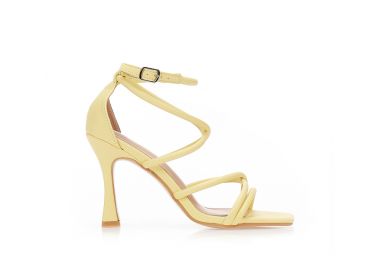 Πέδιλα με πολλαπλά λουράκια ΚΙΤΡΙΝΟ - Tsoukalas - 