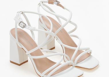 Πέδιλα με στρογγυλά λουράκια - Λευκό - Issue - 